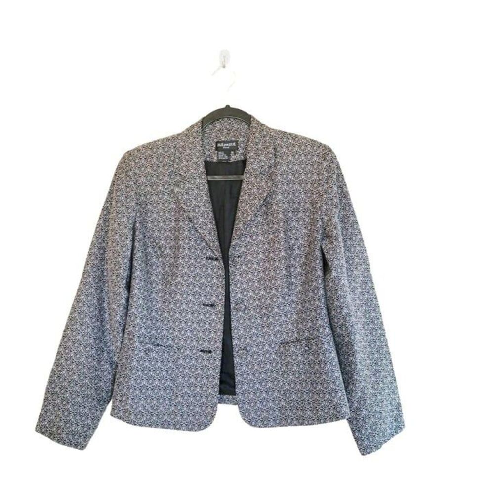 Due Per Due Womens Blazer Grey 10 Silk  Lined M